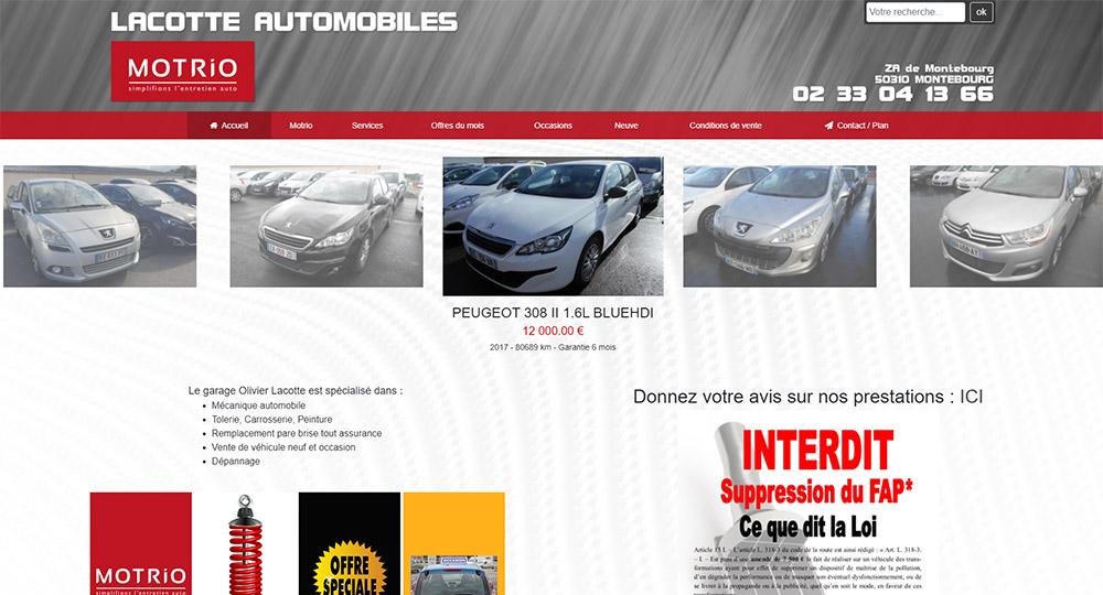 Mise à jour Site Internet de Lacotte Automobiles