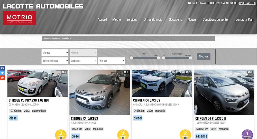 Mise à jour Lacotte Automobiles