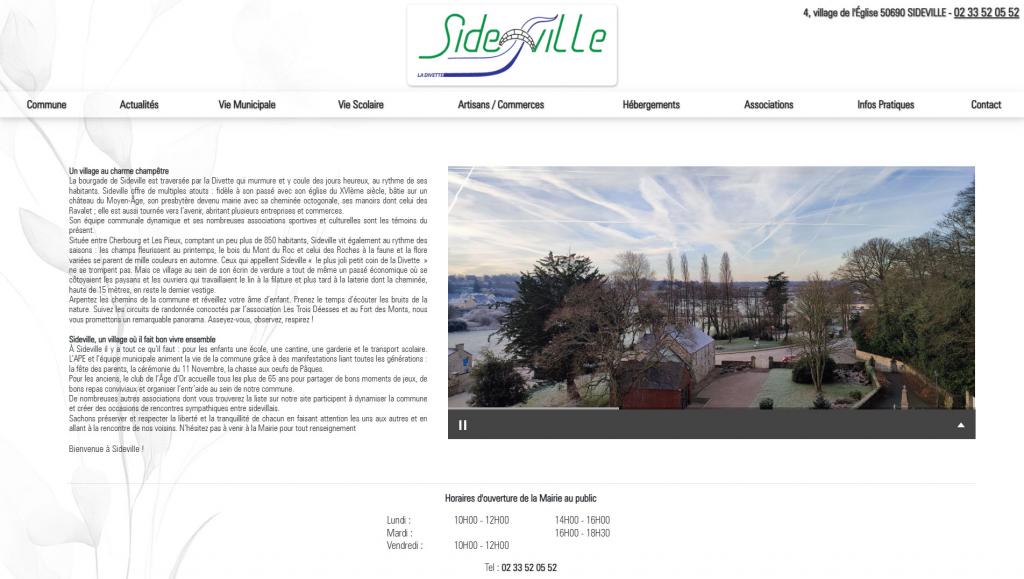 Mise à jour Site Mairie de Sideville